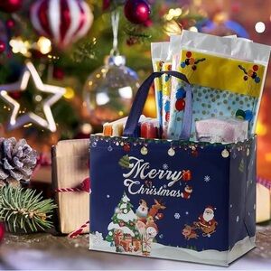Christmas 8 piece reusable tote bags